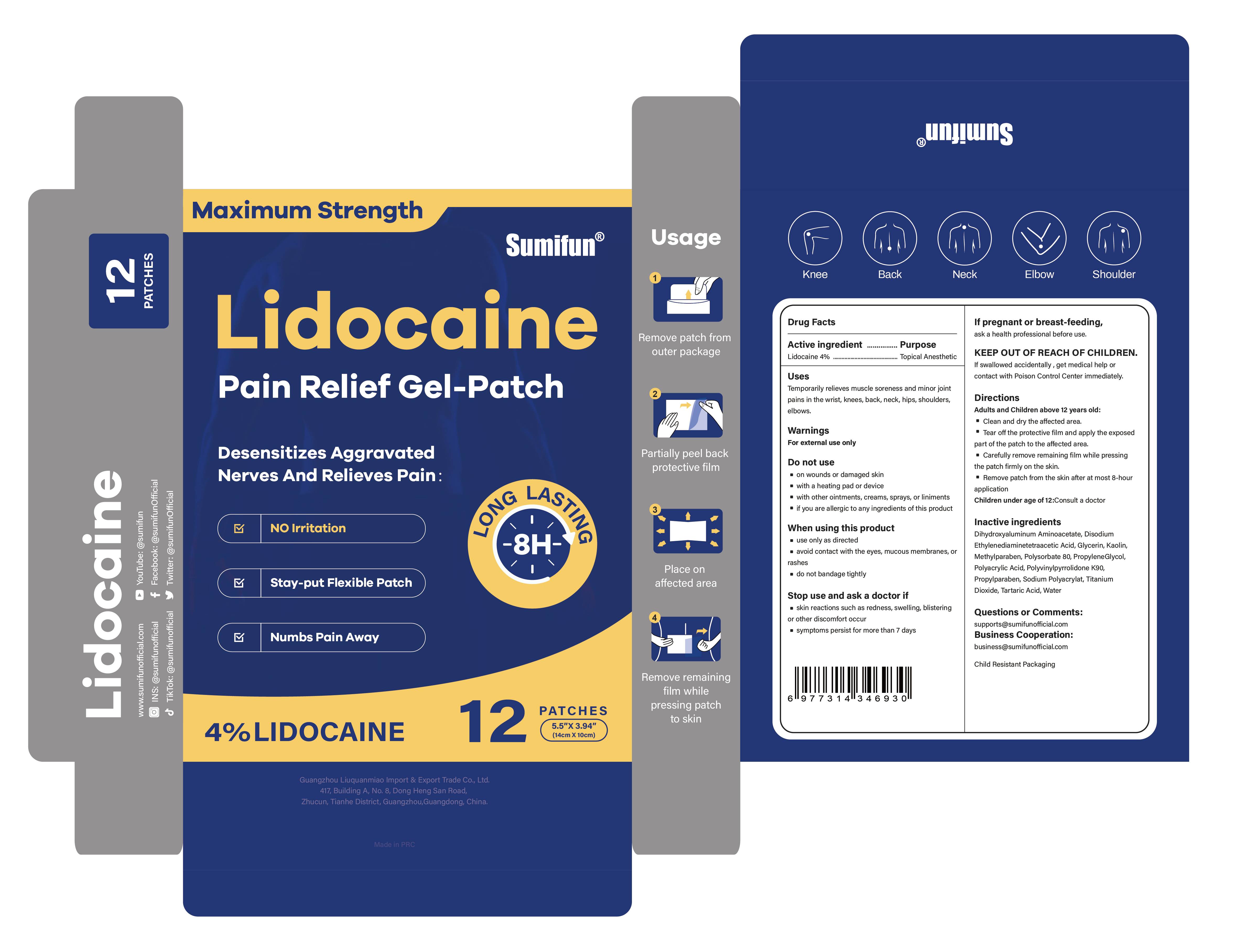 Pill image for Lidocaine Pain Relief Gel-patch (19)