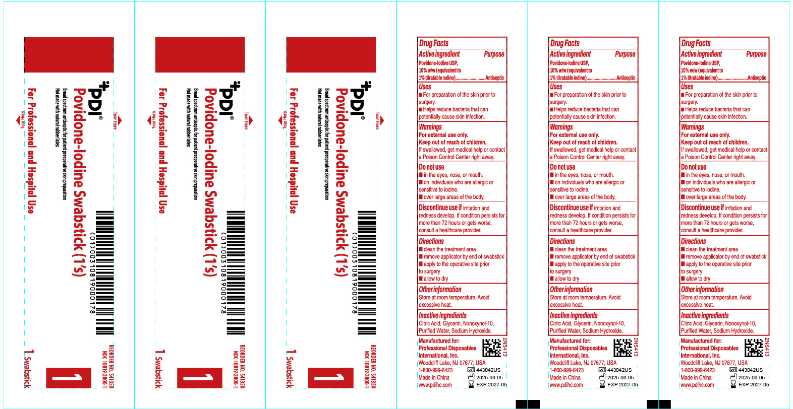 Pill image for Jek Pvp-i Swabstick (1's) And (3's)