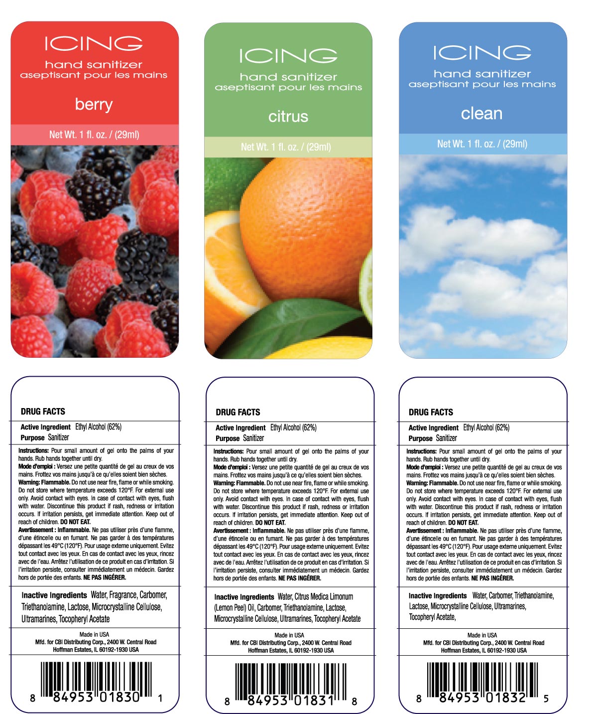 Pill image for Icing Hand Sanitizer - Aseptisant Pour Les Mains (berry, Citrus, Clean)