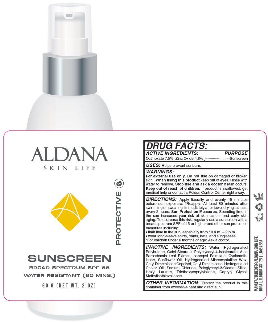 Pill image for Aldana Skin Life - Sunscreen Broad Spectrum Spf 55 Water Resistant (80 Mins.)