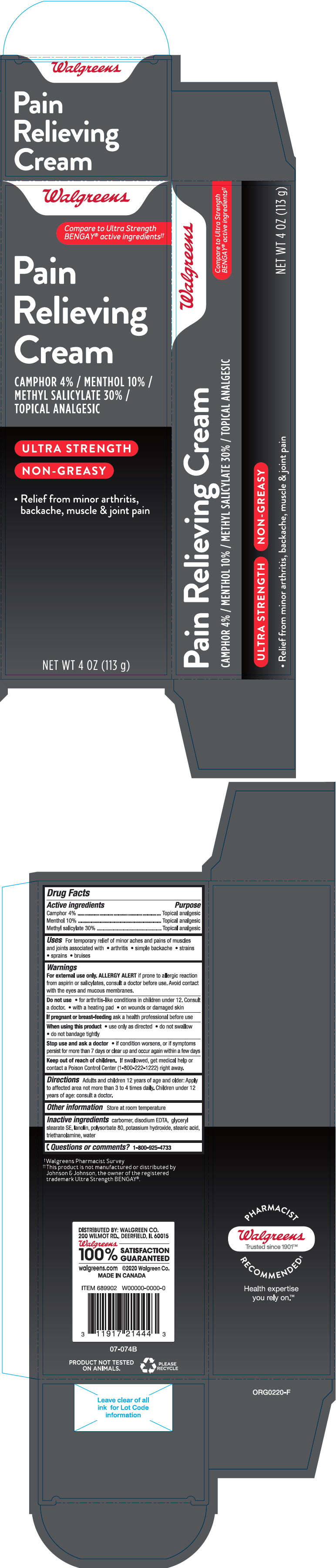 Pill image for Walgreens Pain Relieving Cream