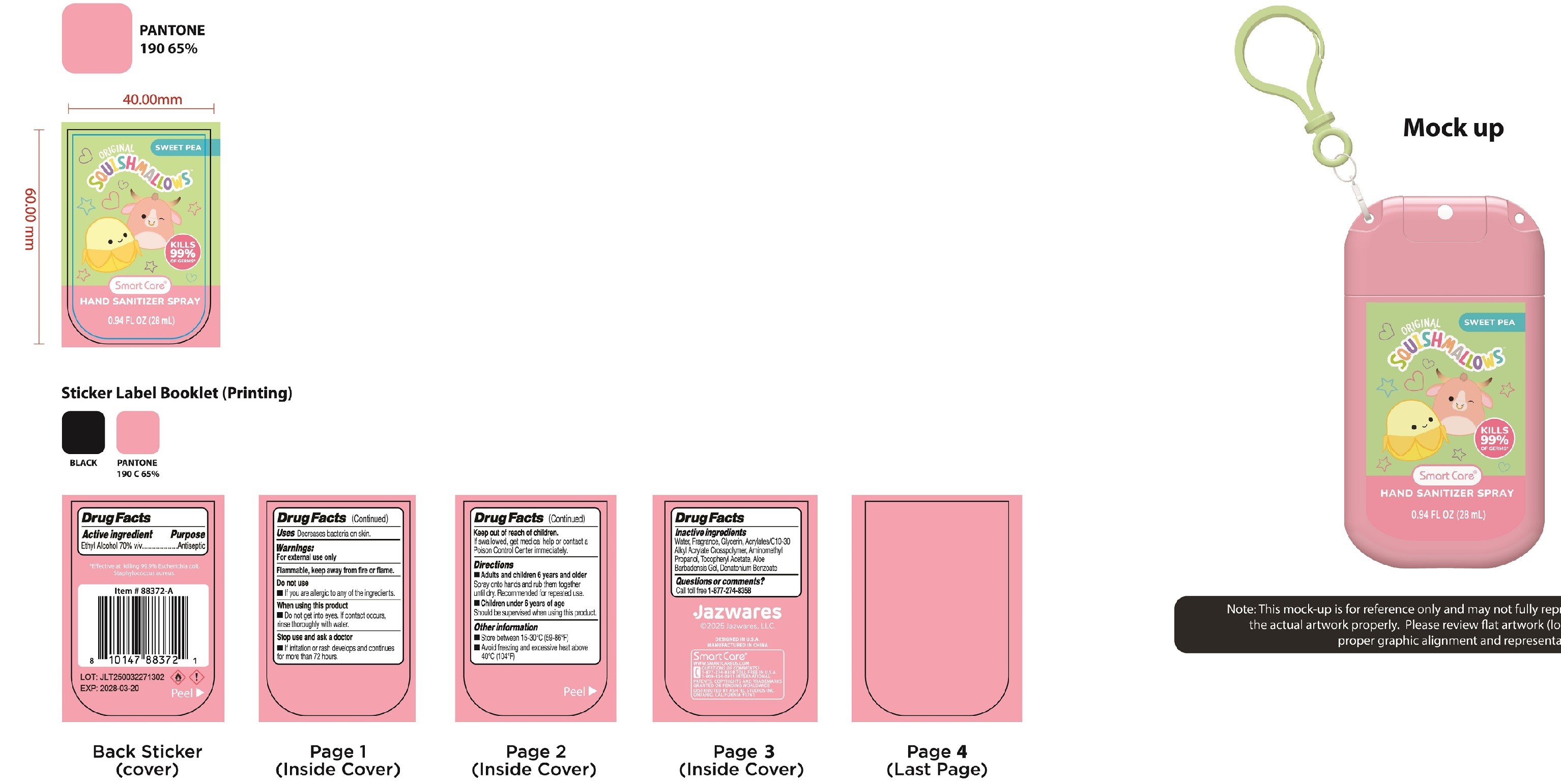 Pill image for Mart Care Assorted Hand Sanitizer Spray 0.94oz-sweet Pea