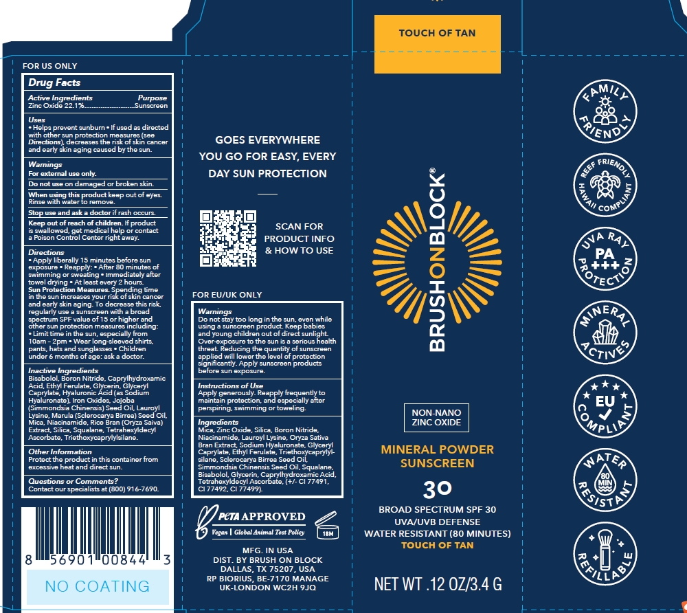 Pill image for Brush On Block Spf 30 Mineral Powder Touch Of Tan Zinc Only