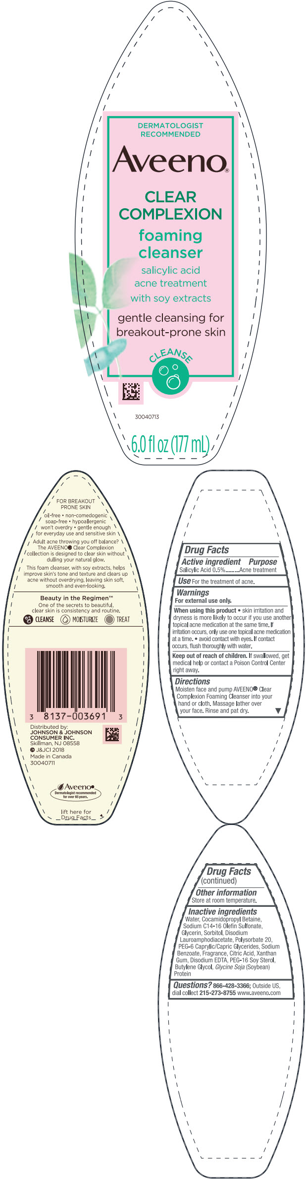 Pill image for Aveeno® Clear Complexion Foaming Cleanser