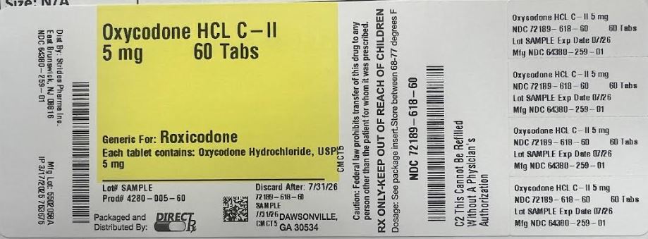 Pill image for Oxycodone Hcl