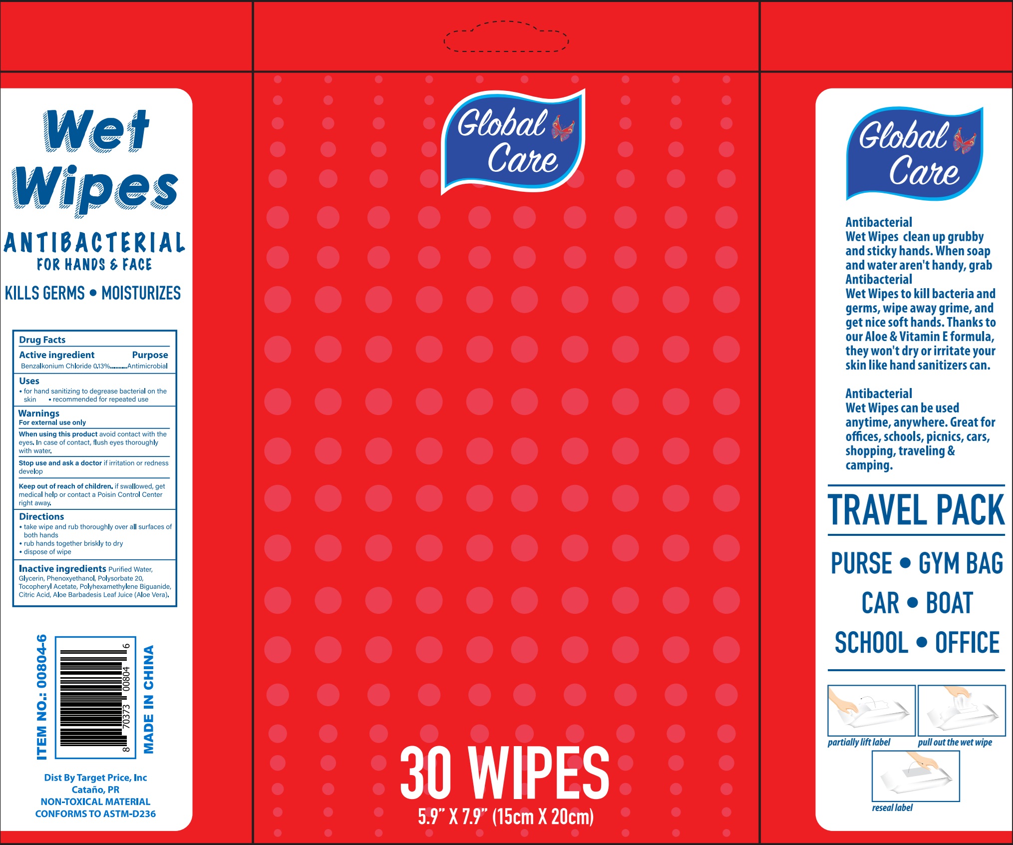 Pill image for Wet Wipes Antibacterial Hand Wipes, Travel Pack