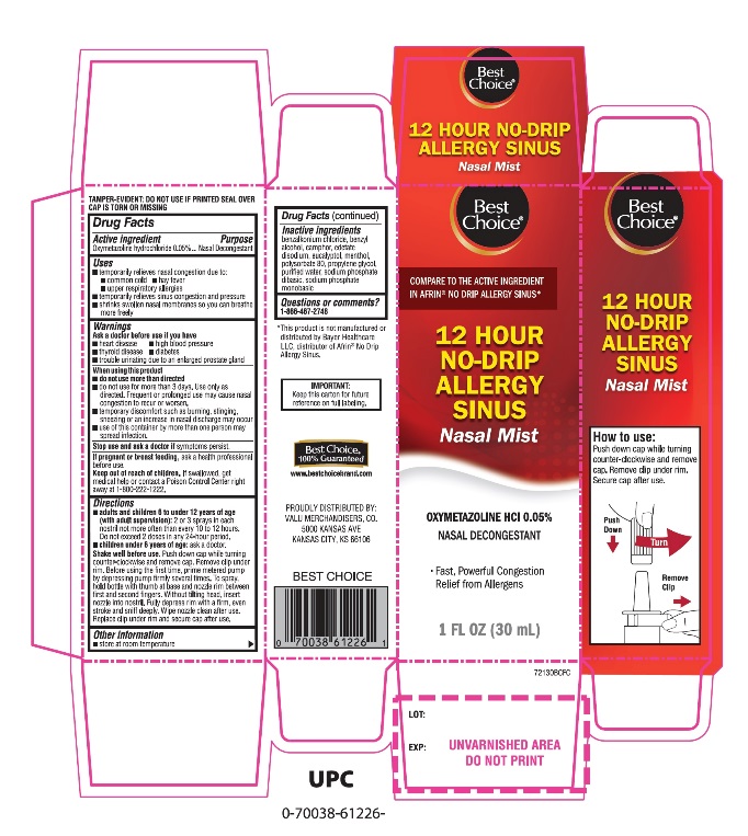 Pill image for Best Choice 12 Hour No-drip Allergy Sinus Drug Facts
