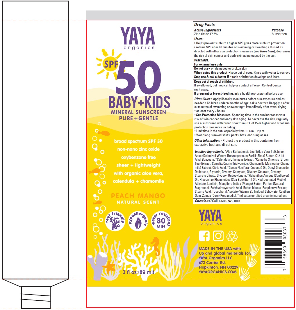 Pill image for yaya organics spf-50 baby + kids mineral sunscreen