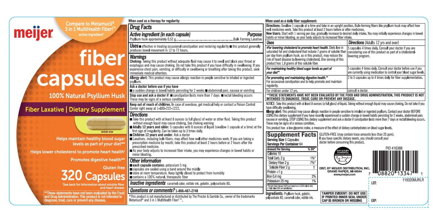 Pill image for Meijer Fiber Capsules Natural Psyllium Husk