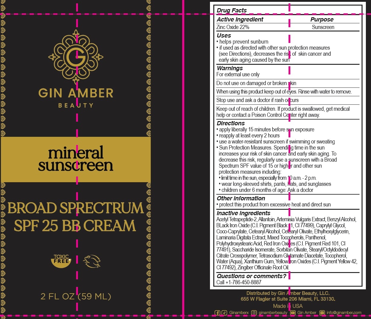 Pill image for gin amber beauty mineral sunscreen broad spectrum spf 25 bb cream