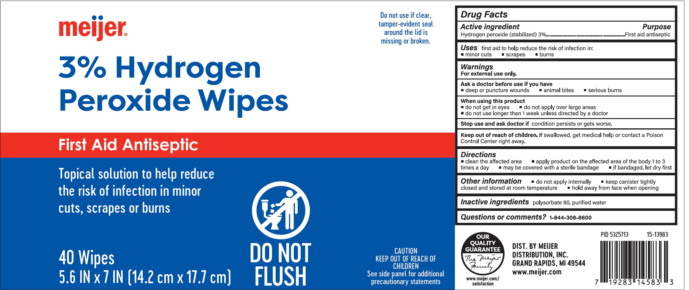 Pill image for Meijer 3% Hydrogen Peroxide Wipes