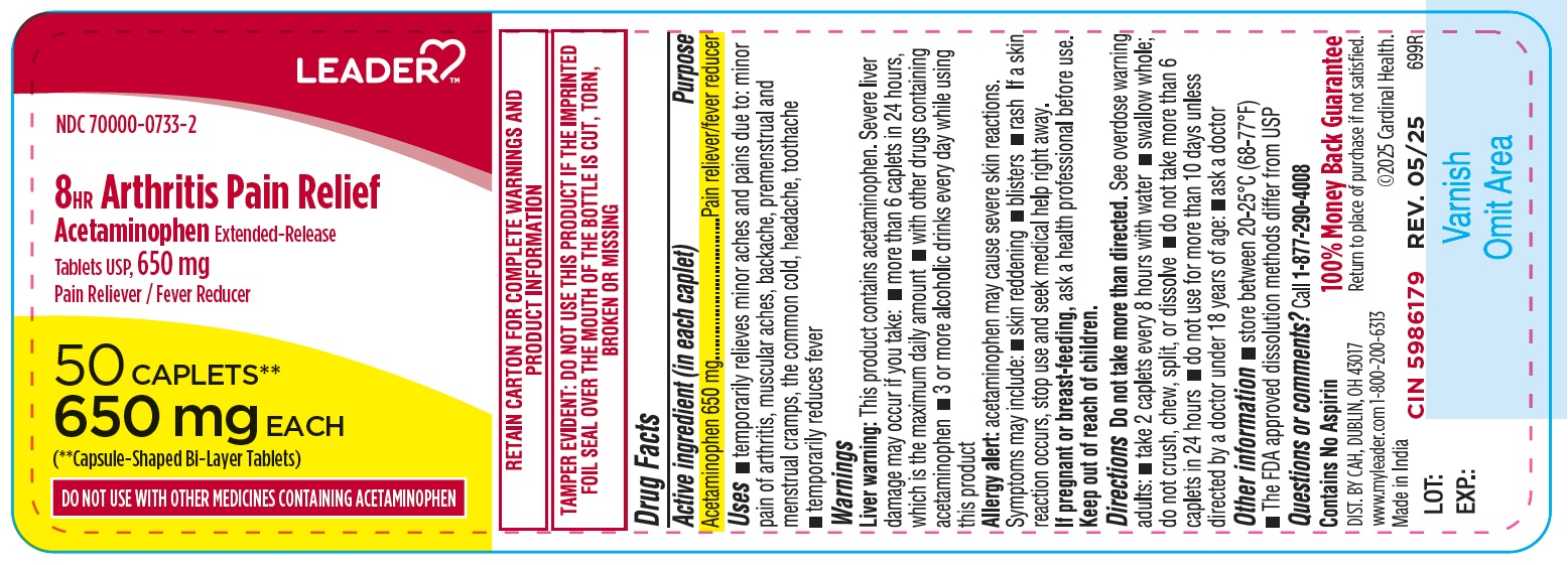 Pill image for Cardinal-leader Acetaminophen Extended-release Tablets Usp, 650 Mg