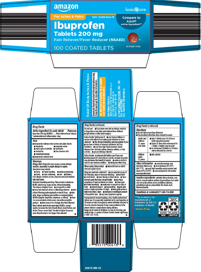 Pill image for Amazon Ibuprofen Drug Facts