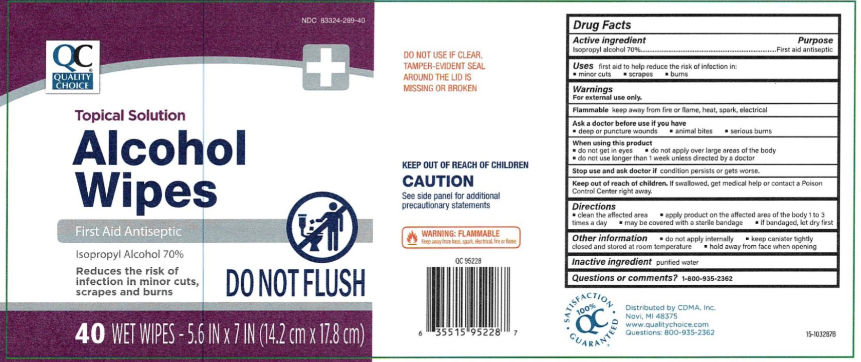 Pill image for Quality Choice 70% Isopropyl Alcohol Wipes