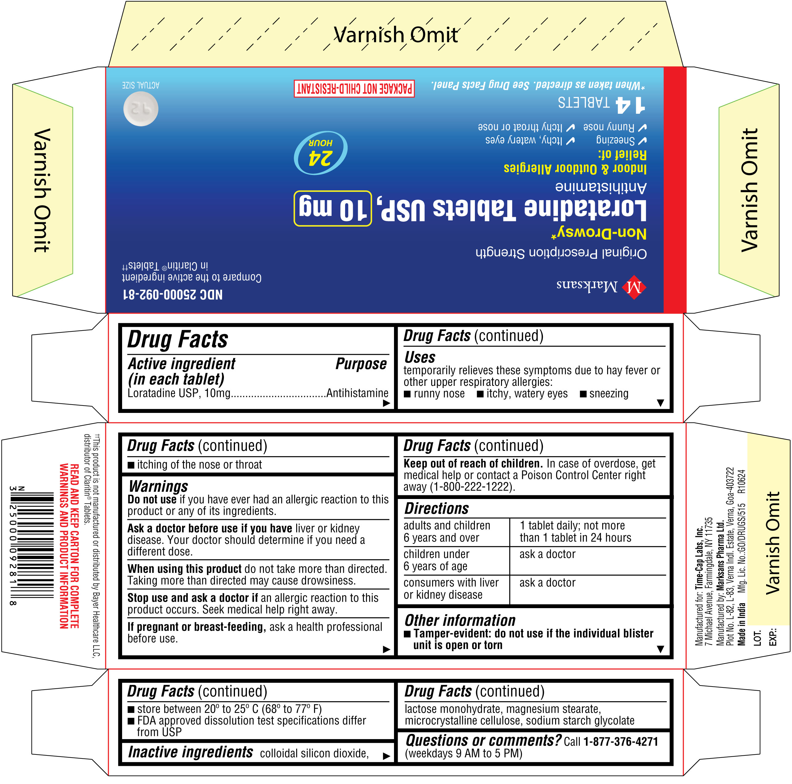 Pill image for loratadine tablets usp 10mg