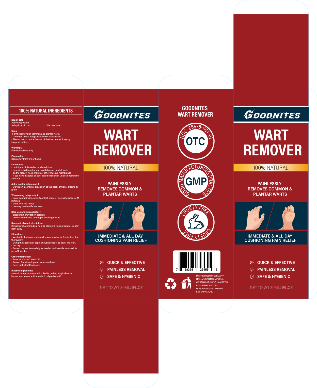 Pill image for 85578-001 Goodnites Wart Remover