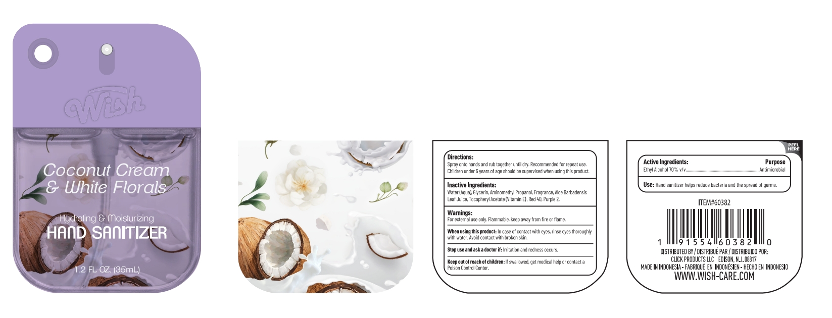 Pill image for Wish Hand Sanitizer Coconut Cream White Florals