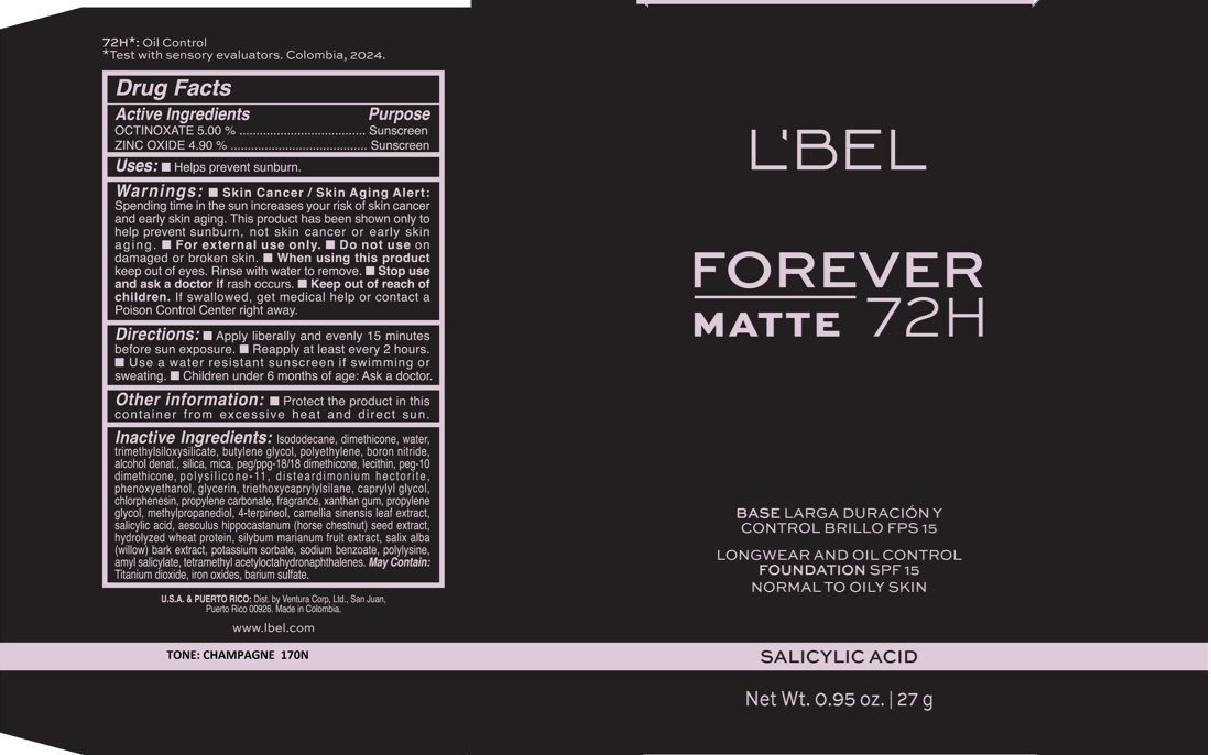 Pill image for Lbel Forever Matte Longwear And Oil Control Foundation 72h Spf 15