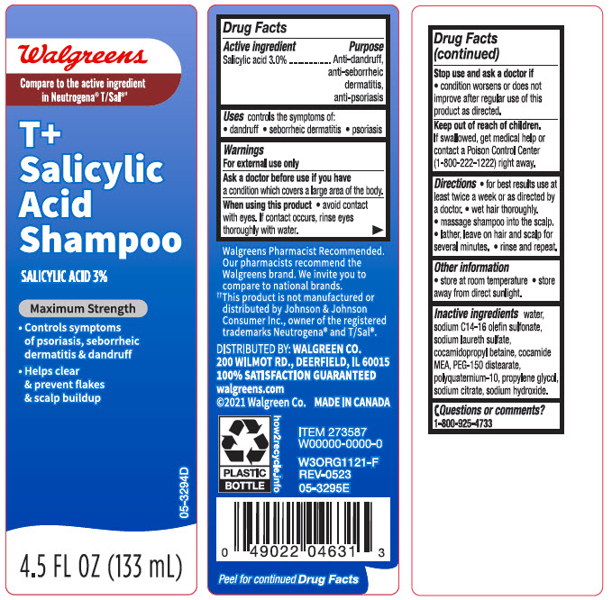 Pill image for Walgreens T+ Salicylic Acid Shampoo