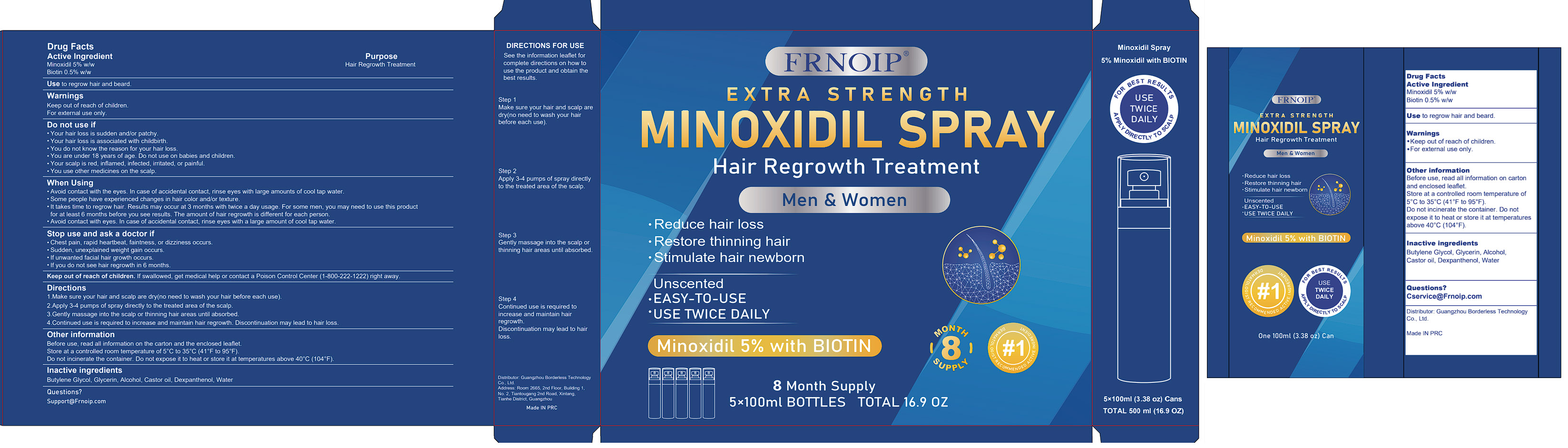 Pill image for Frnoip 5% Minoxidil Hair Growth Sprays Serum