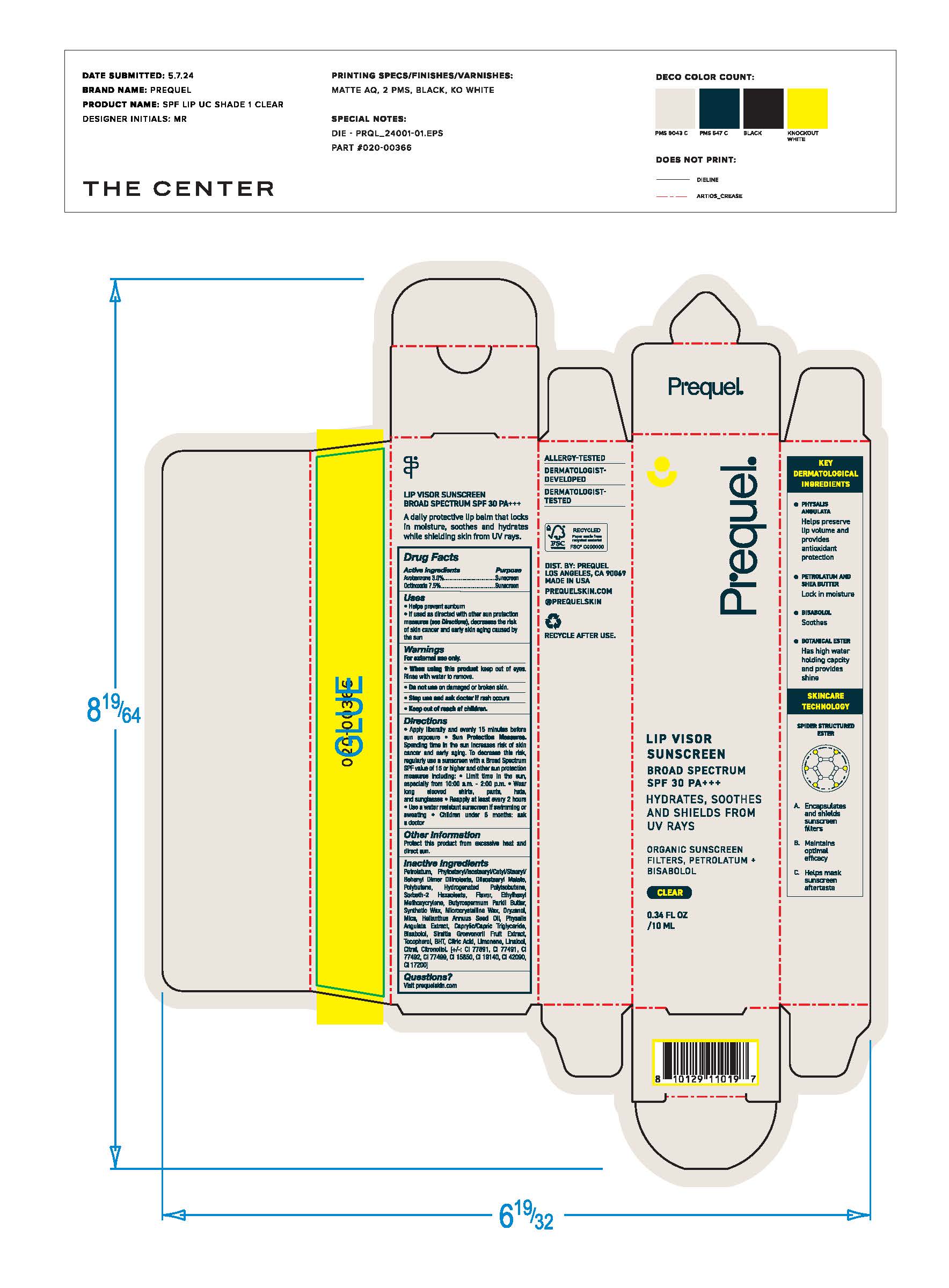 Pill image for Prequel Lip Visor Spf 30 Rosedust