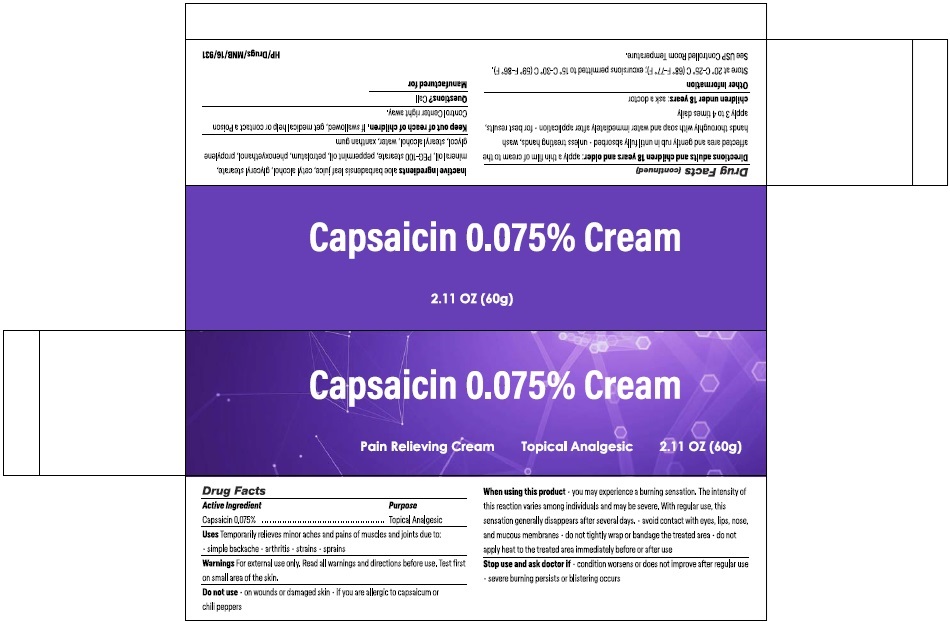Pill image for Capsaicin 0.075% Cream