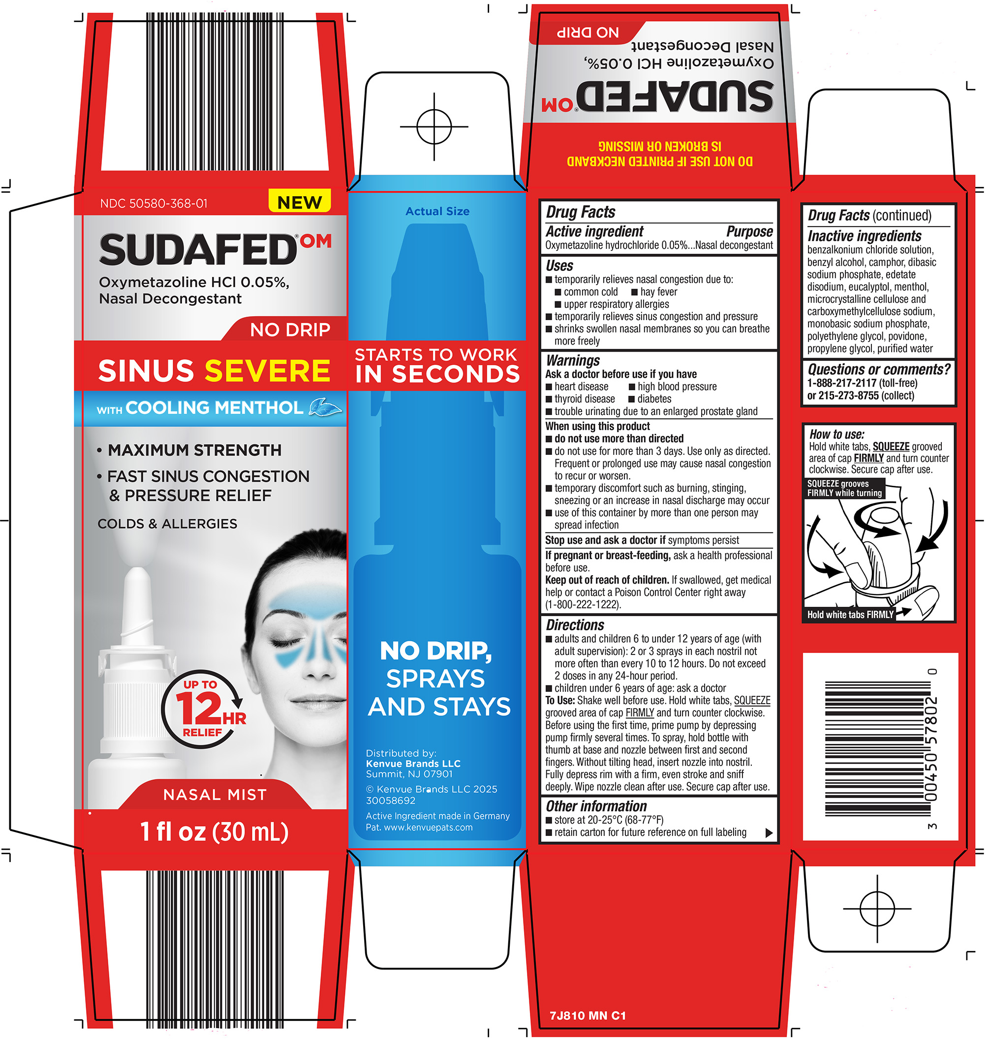 Pill image for Sudafed® Om Sinus Severe No Drip Nasal Mist With Cooling Menthol