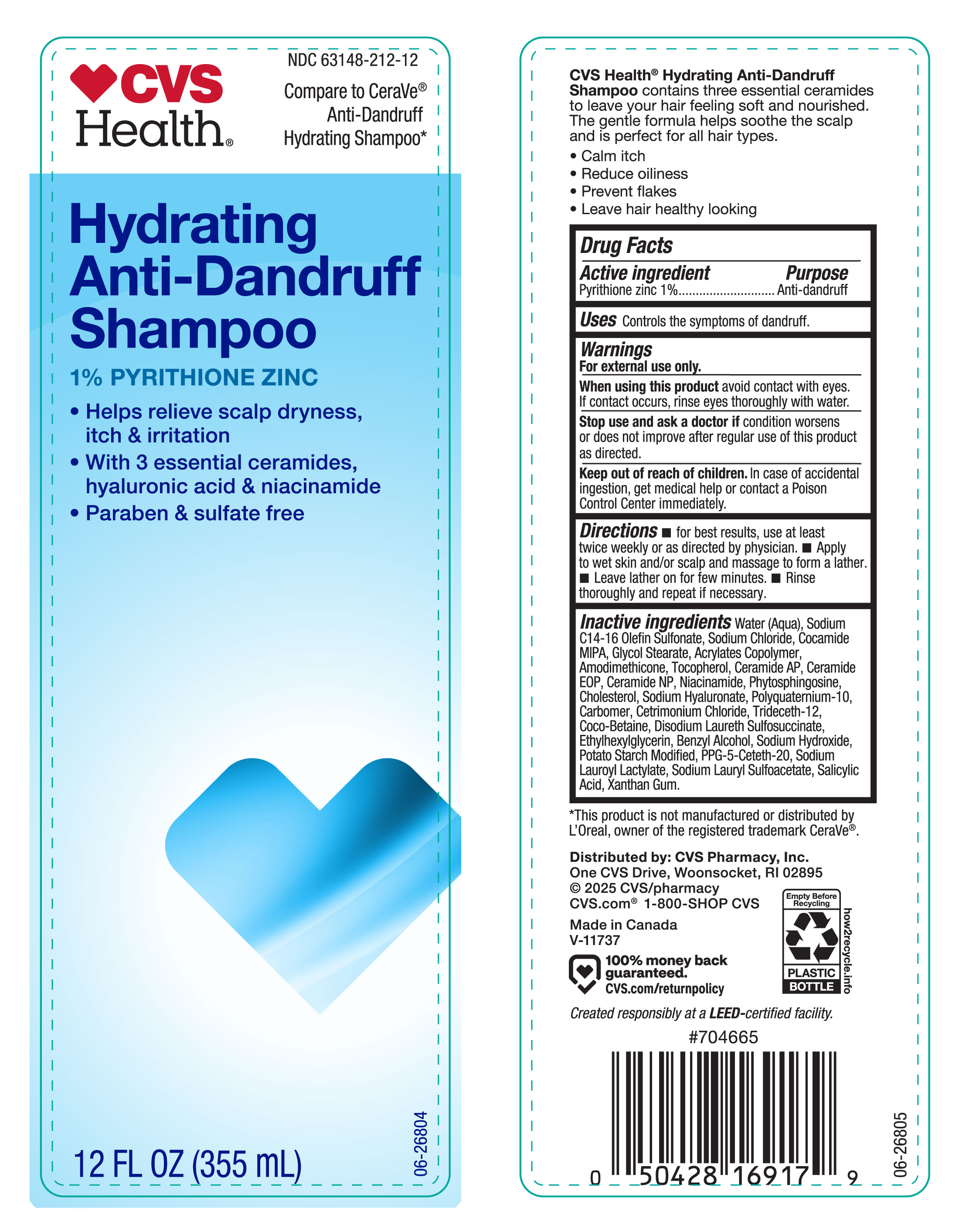 Pill image for Ndc-63148-212-12, Cvs Anti Dandruff Shampoo
