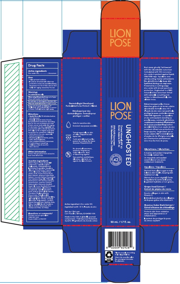 Pill image for Lion Pose Unghosted Tinted Mineral Spf 42 Uva Uvb Sunscreen