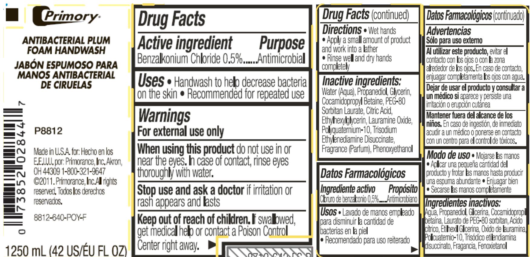 Pill image for Primory Antibacterial Plum Foam Handwash