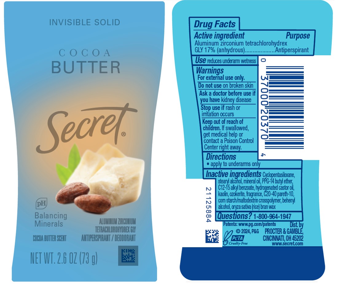 Pill image for secret nurturing cocoa butter invisible solid