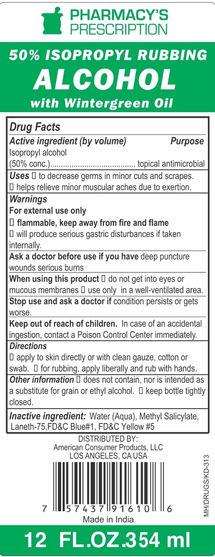 Pill image for 50% Isopropyl Rubbing Alcohol With Wintergreen