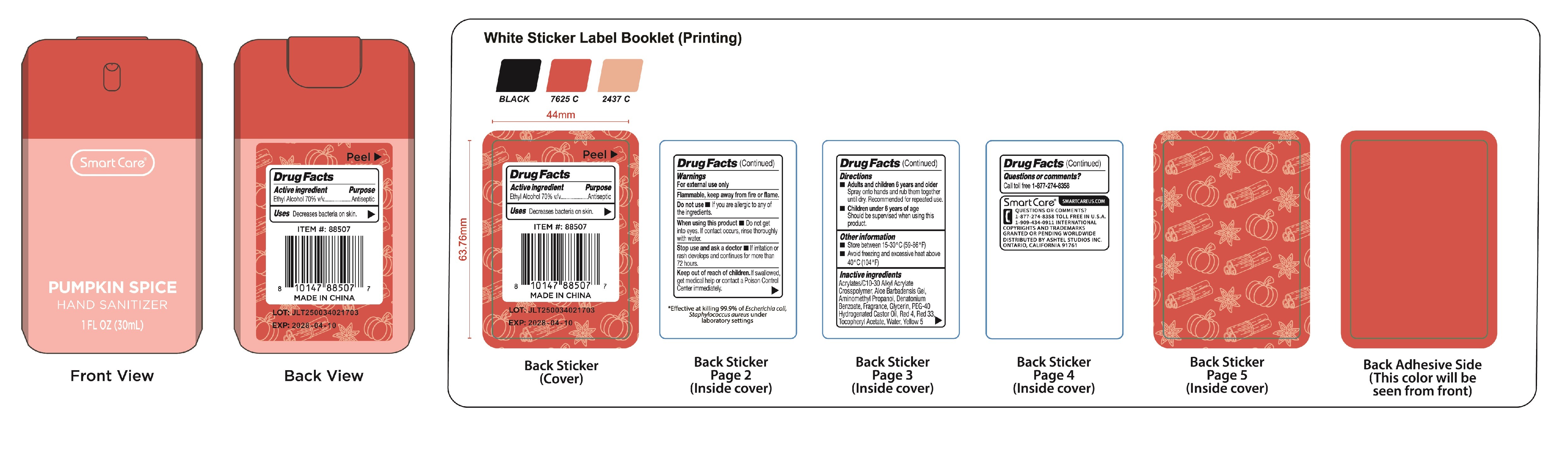 Pill image for Smart Care Holiday Hand Sanitizer 1oz - Pumpkin Spice