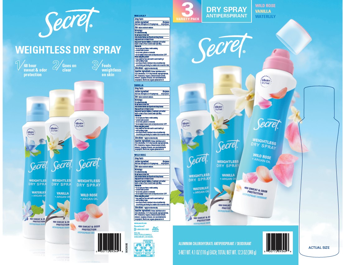 Pill image for Secret Weightless Dry Spray Variety Pack