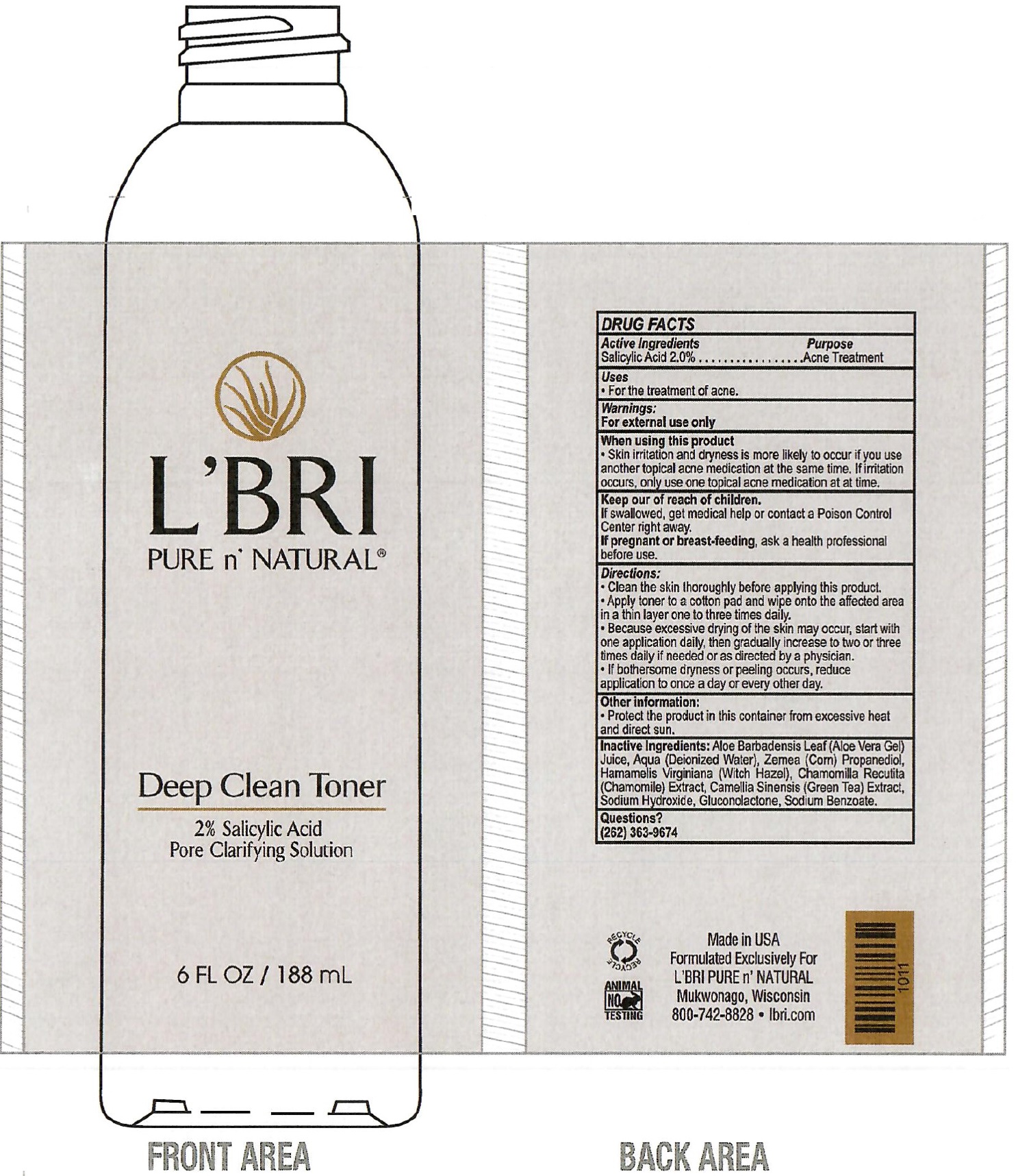 Pill image for L'bri Pure N' Natural Deep Clean Toner