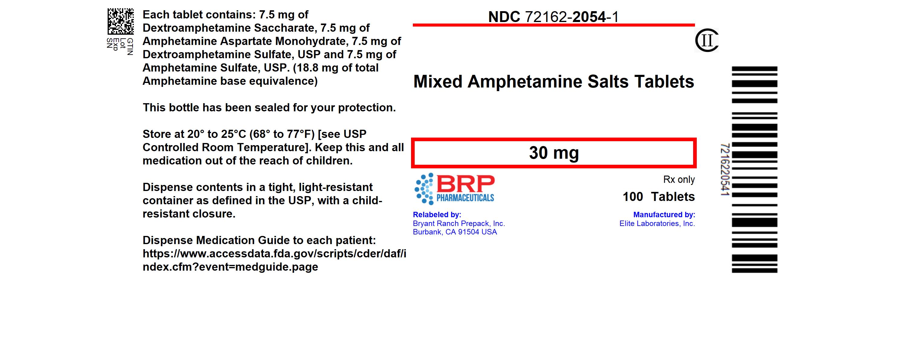 Pill image for Dextroamphetamine Saccharate, Amphetamine Aspartate Monohydrate, Dextroamphetamine Sulfate And Amphetamine Sulfate Tablets