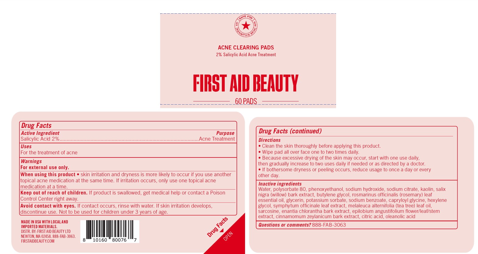 Pill image for First Aid Beauty Acne Clearing Pads