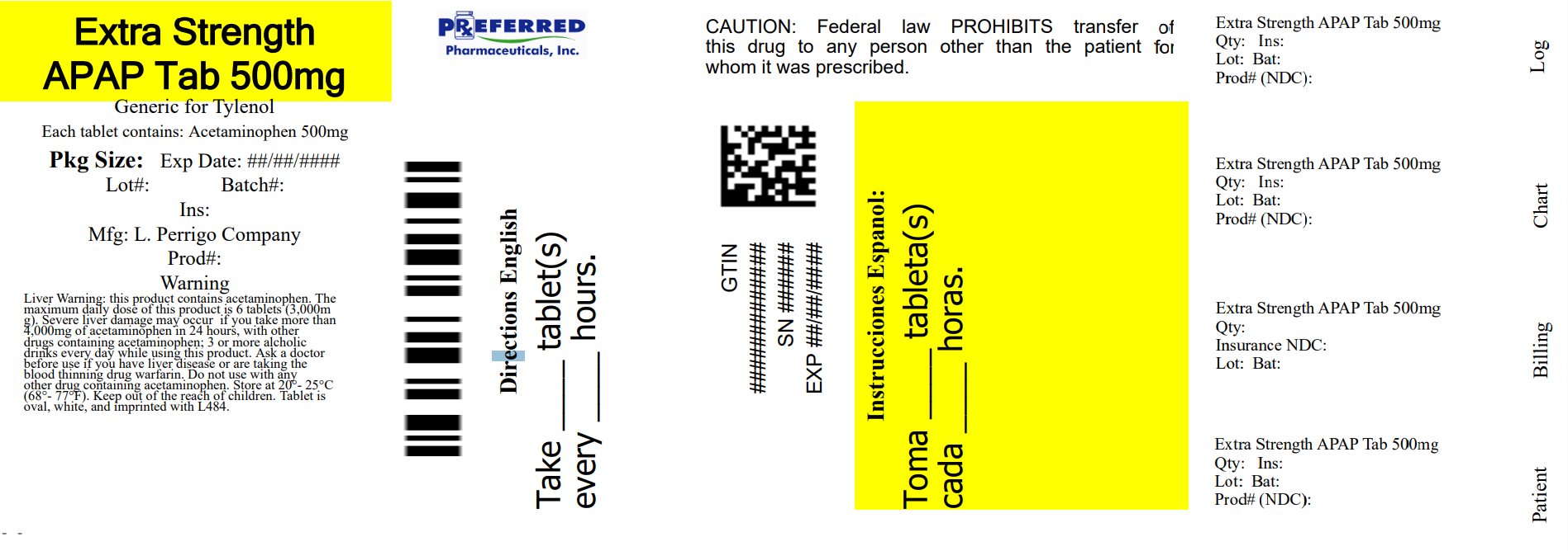 Pill image for Perrigo Pain Relief Drug Facts