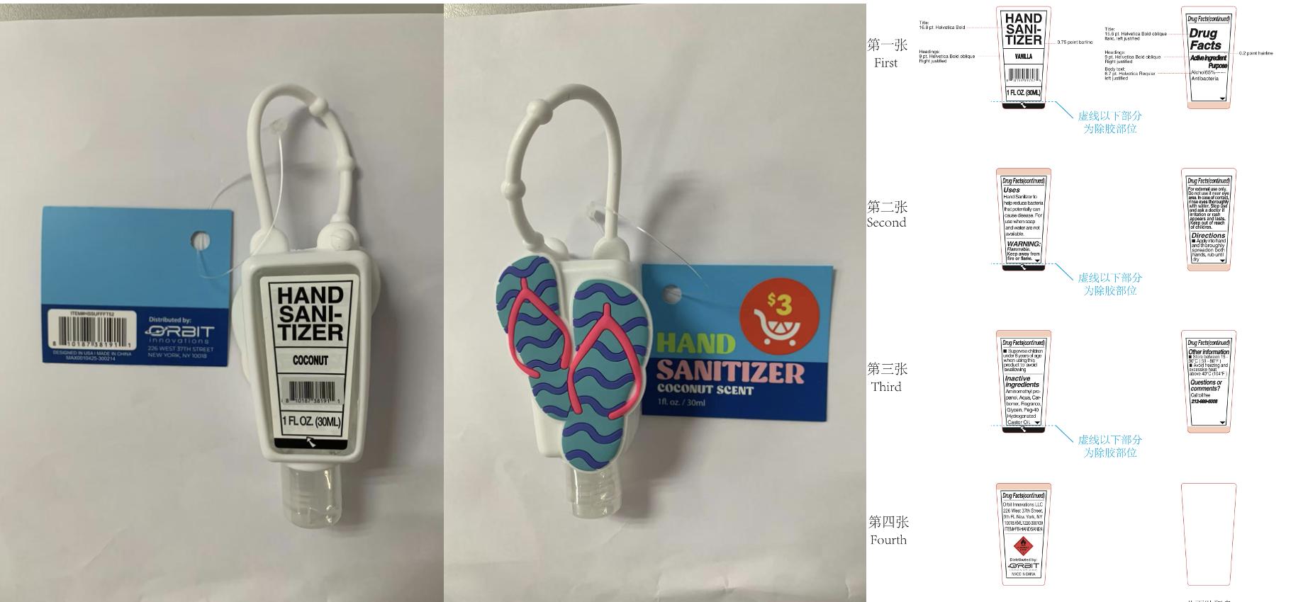 Pill image for orbit innovations hand sanitizer 73928-070