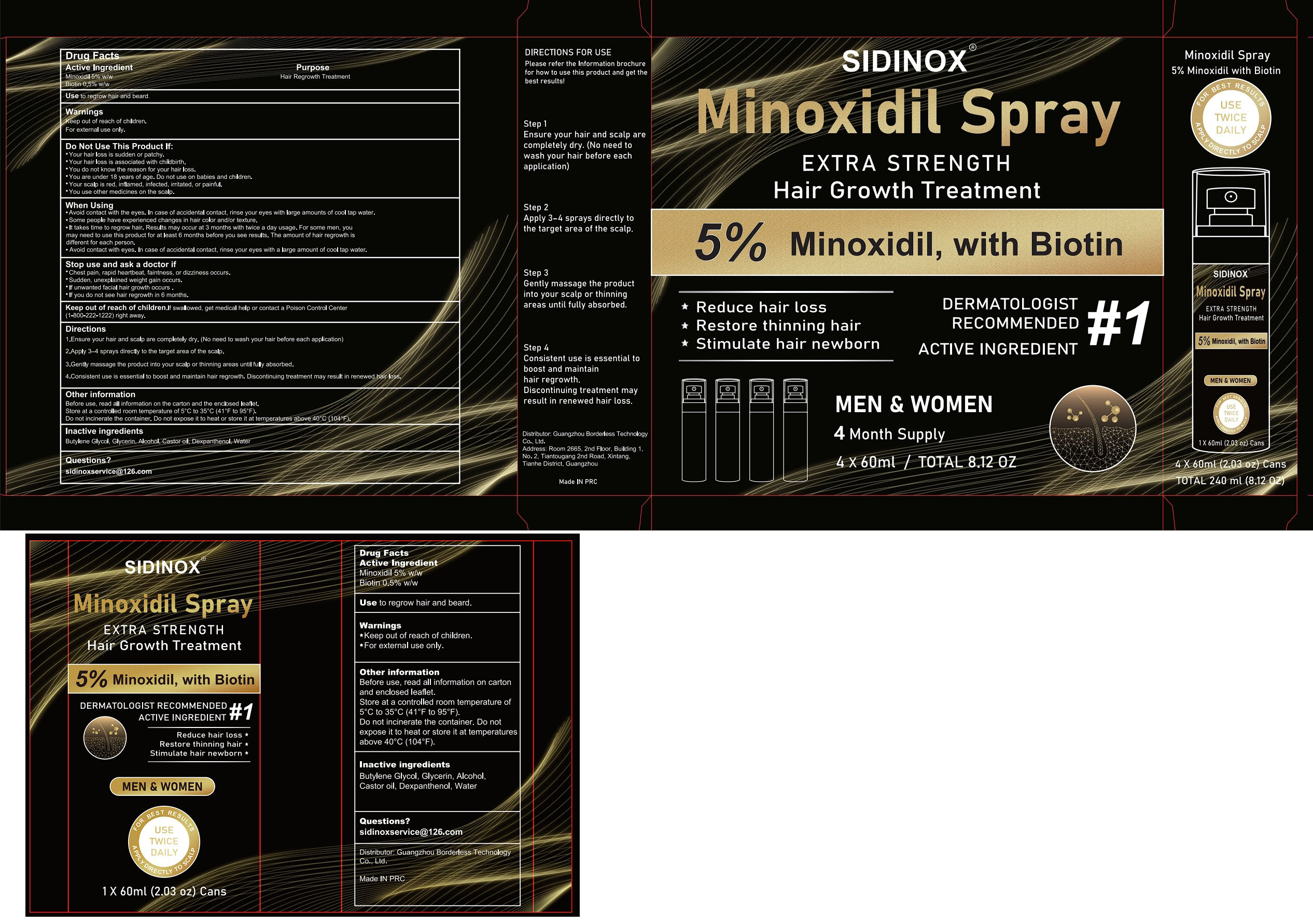 Pill image for 85304-007 Sidinox 5% Minoxidil Hair Growth Sprays Serum