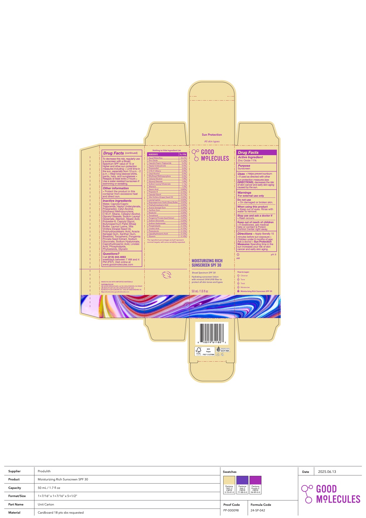 Pill image for Good Molecules Moisturizing Rich Sunscreen Spf 30