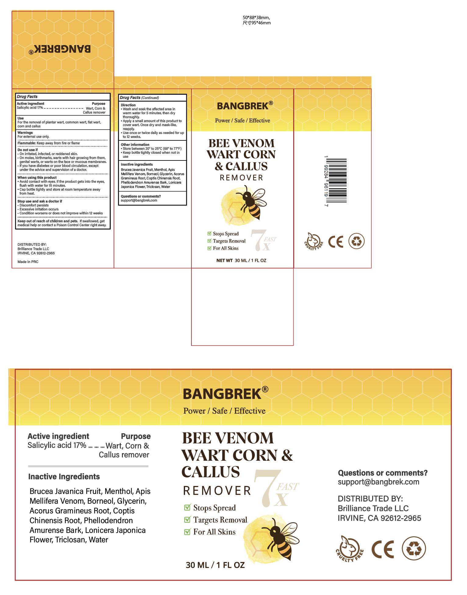 Pill image for Initial Drug Listing - Bangbrek Bee Venom Wart Corn & Callus Remover