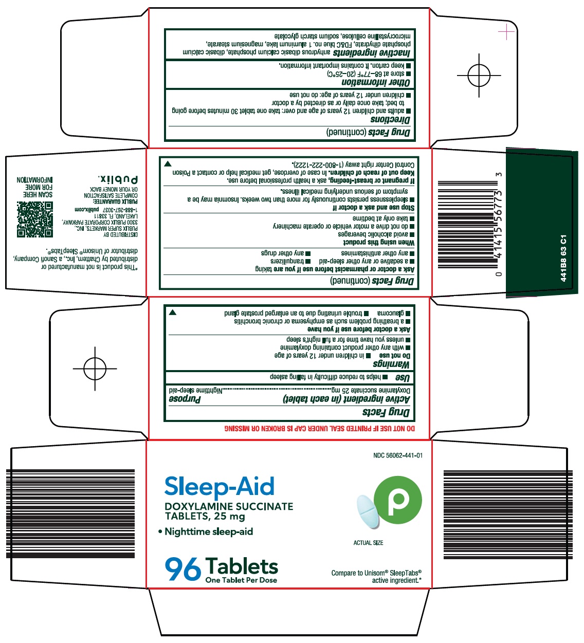 Pill image for Publix Super Markets, Inc. Sleep-aid Drug Facts