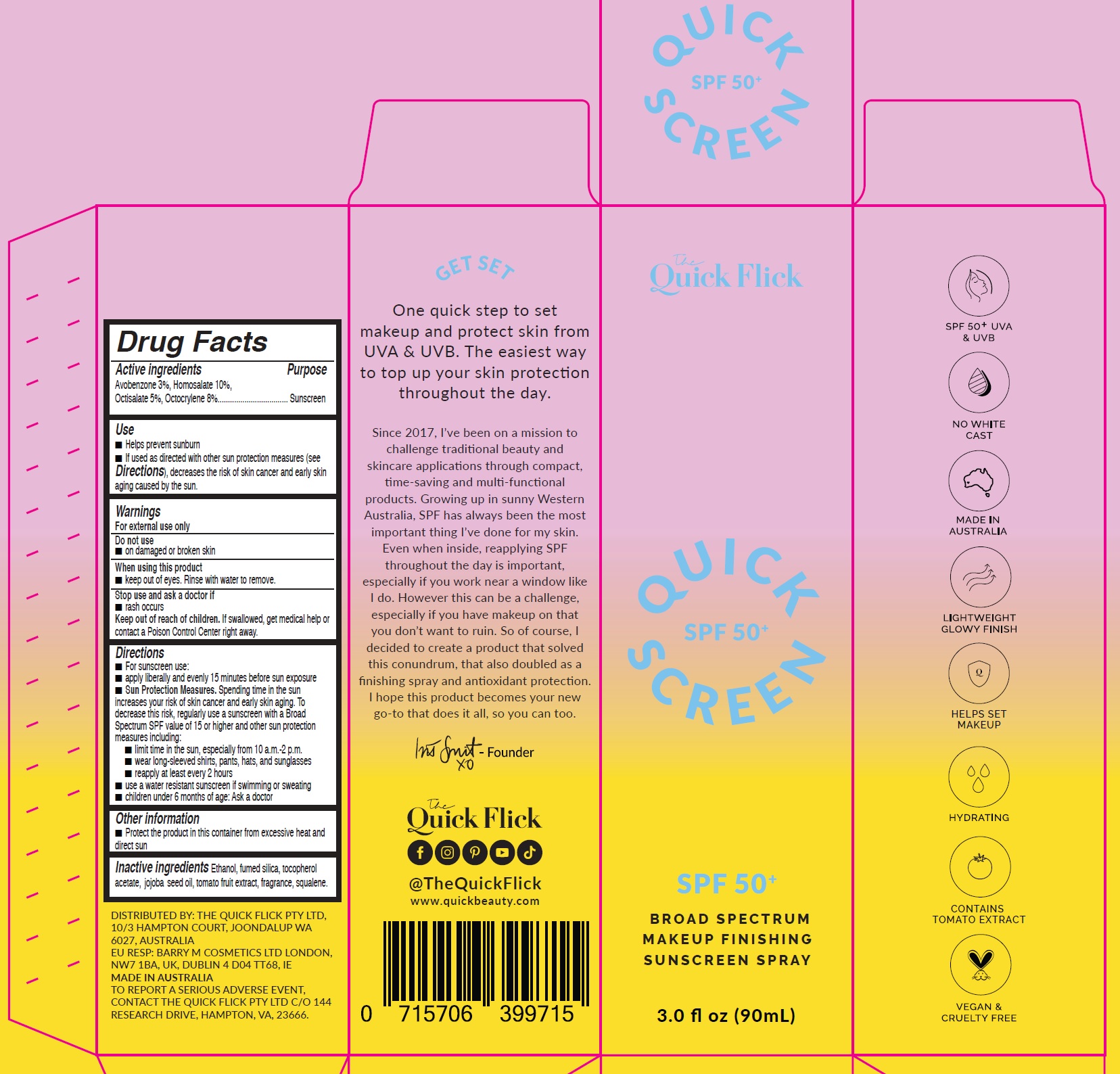 Pill image for quick screen sunscreen spray spf 50+