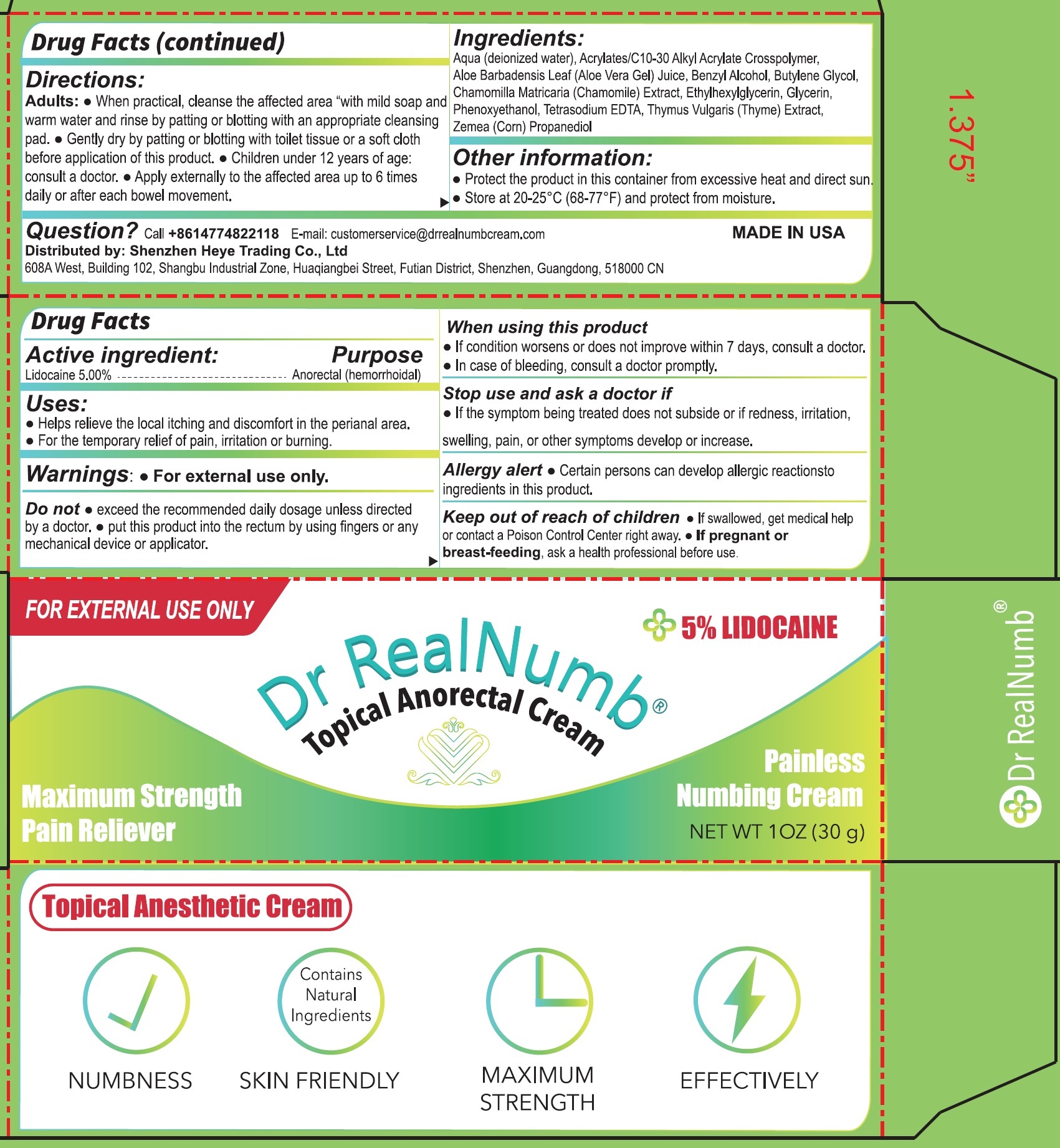 Pill image for Dr Real Numb Topical Anorectal Cream