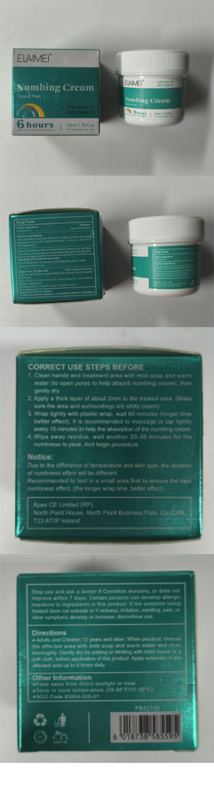 Pill image for 83804-005 Elaimei Numbing Cream