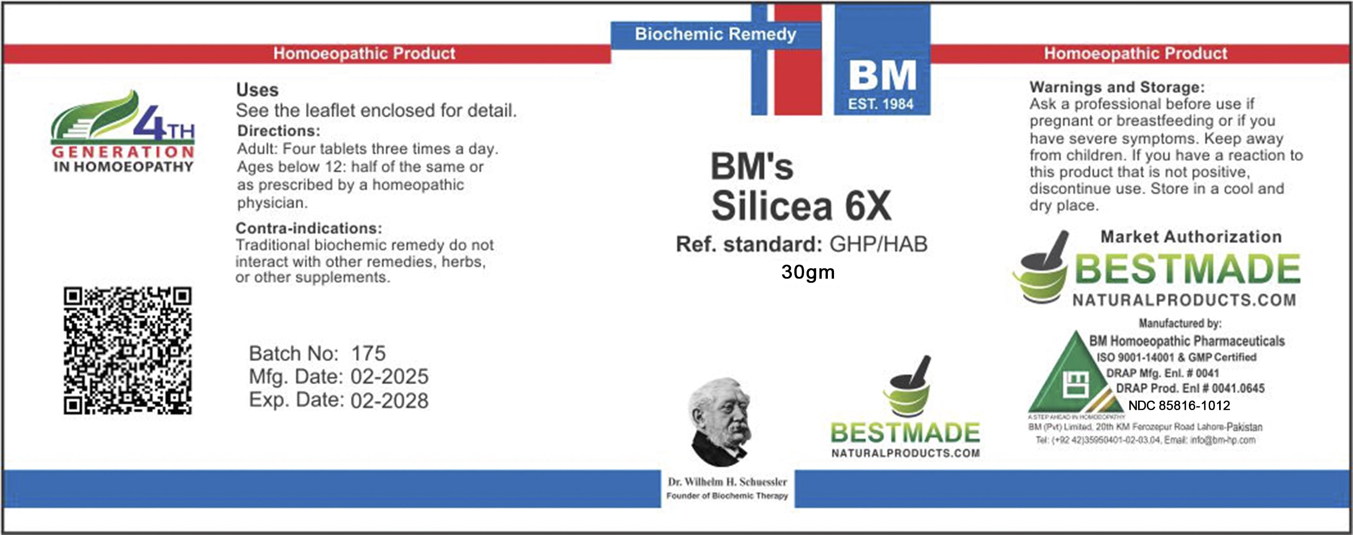 Pill image for Bm Silicea 6x