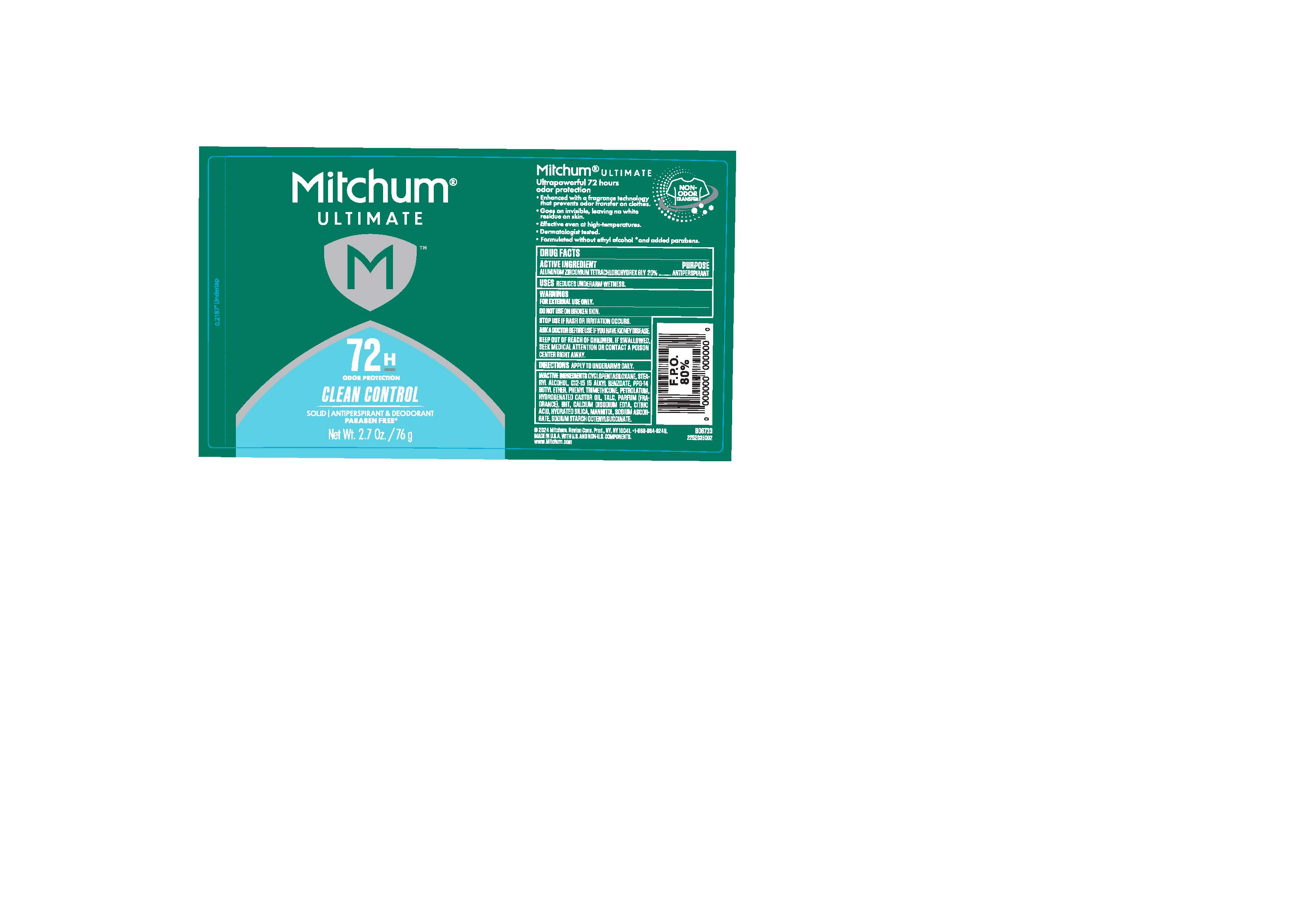 Pill image for Mitchum Ultimate - 72 Hour Protection - Clean Control - Apdeo