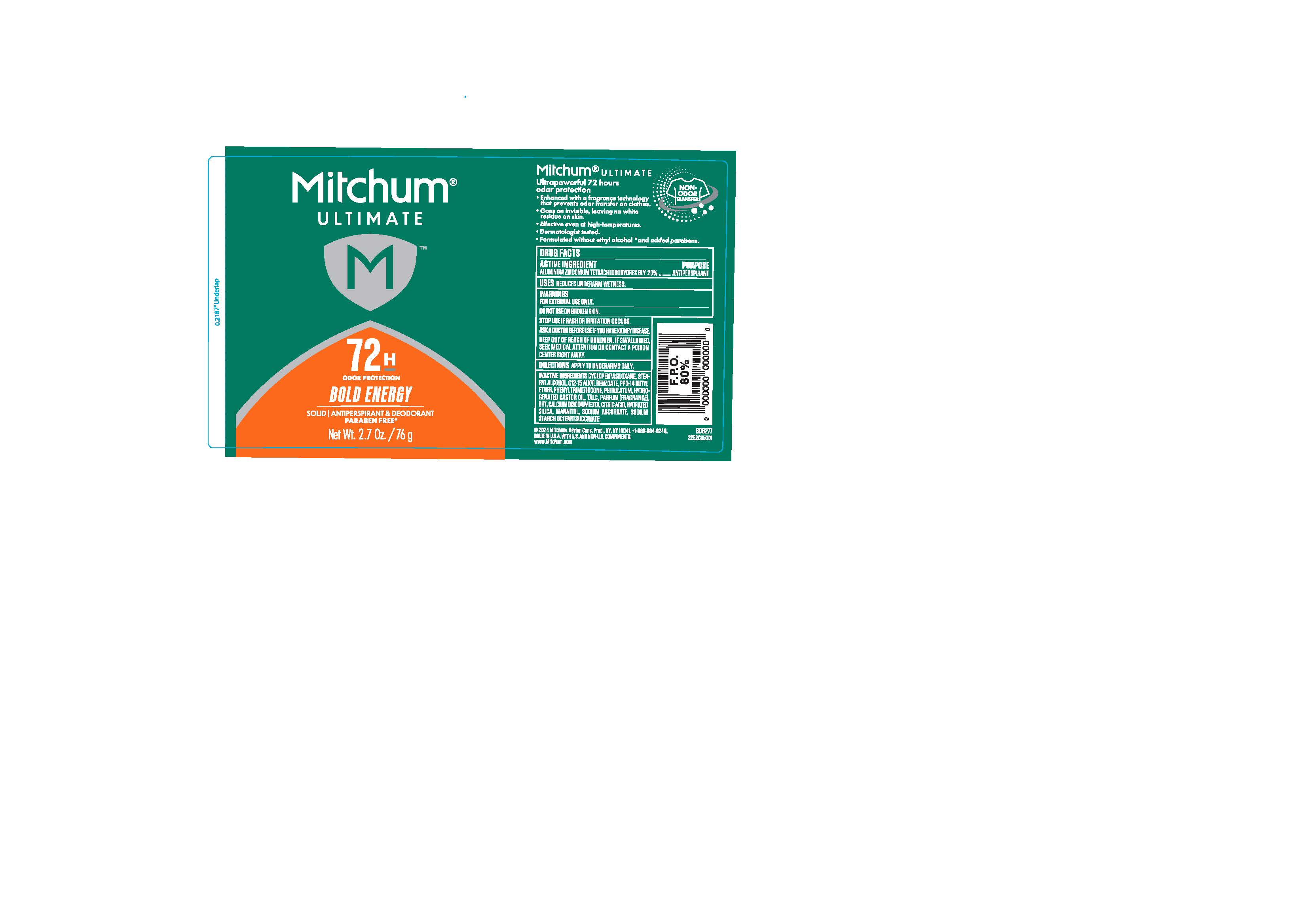 Pill image for Mitchum Ultimate - 72 Hour Protection - Wild Energy Solid - Apdeo