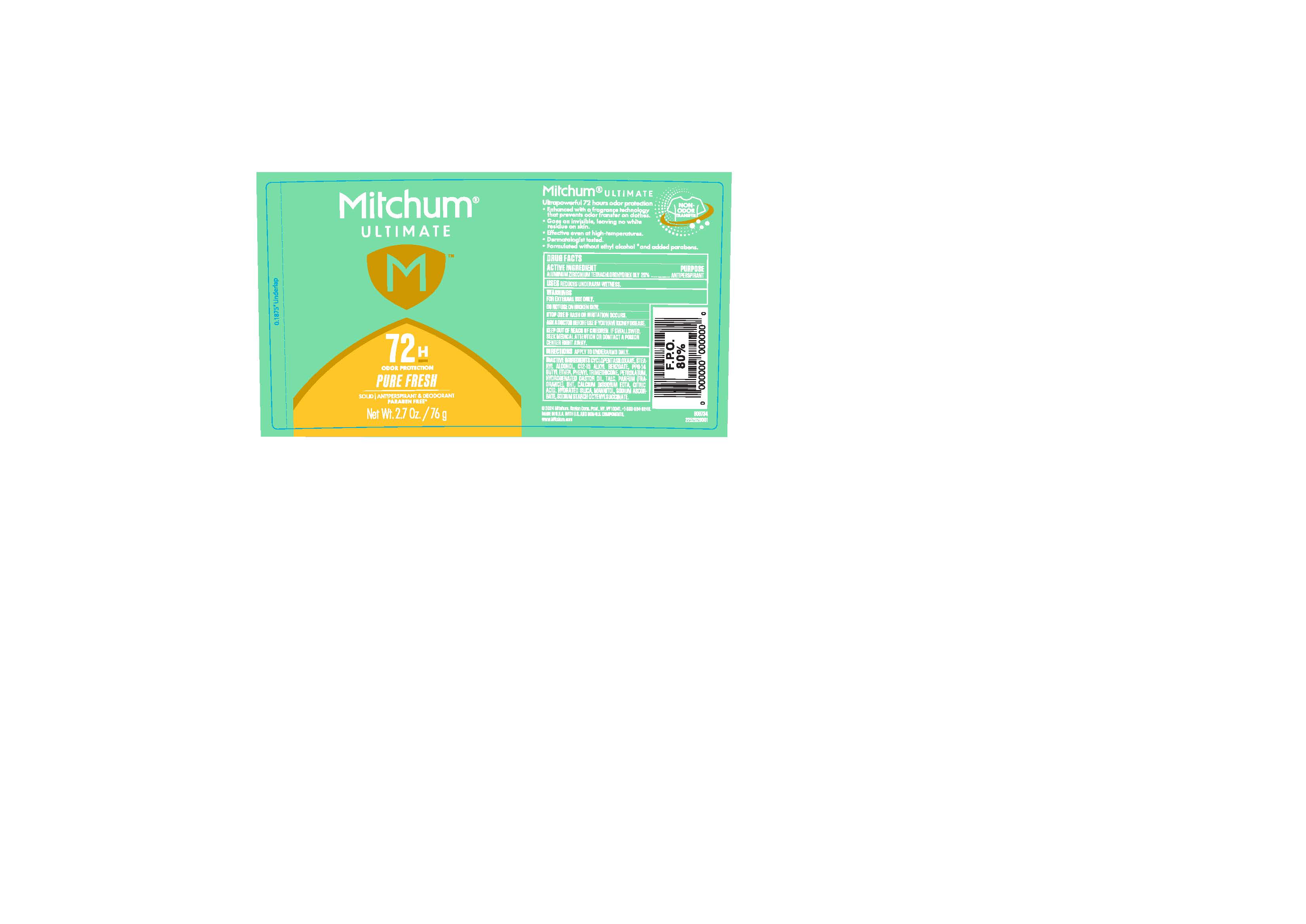 Pill image for Mitchum Ultimate - 72 Hour Protection - Pure Fresh - Apdeo